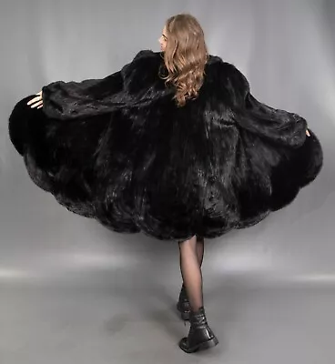 3637 Gorgeous Real Black Mink Coat Luxury Fur Jacket Swinger Beautiful Size 3xl • $6.50