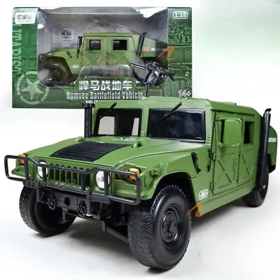 Alloy 1:18 Hummer Off-road Military Field Vehicle Model Military Fan Decorative • $45.85