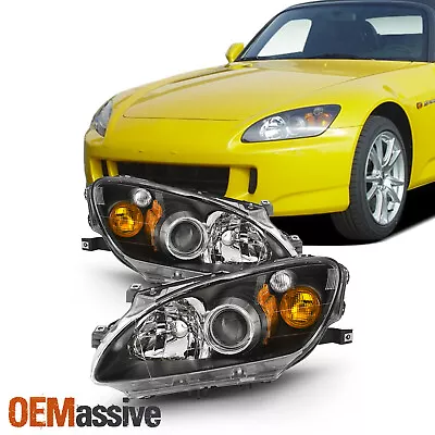 Projector Black Headlights For 2004-2009 Honda S2000 S2K AP2 Left+Right Pair • $220.99