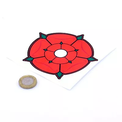 £1.99 • Buy Lancashire Red Rose Sticker Car Vinyl Rally Window Helmet Bumper Decal 100mm