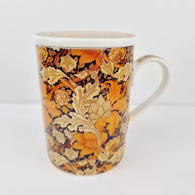 Maxwell & Williams William Morris Acanthus Tea Coffee Mug With Lid/Coaster • $22.95