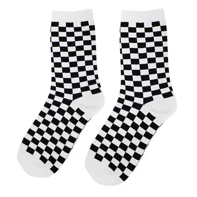 Checker Crew Socks Comfortable Athletic Cotton Socks Thickened Socks • £7.07