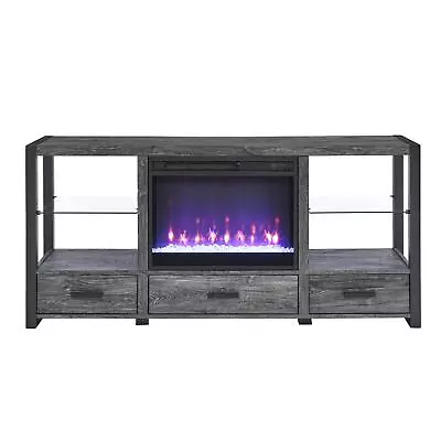 60''Electric Fireplace Media TV Stand For TVs Up To 70 Inch W/Shining Side Light • $305.69