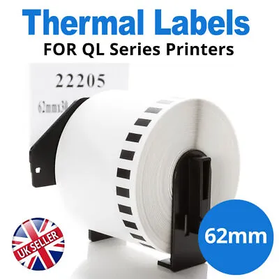 Compatible Brother DK22205 Label Rolls Fit Brother QL-700 QL-500 Label Printer • £29