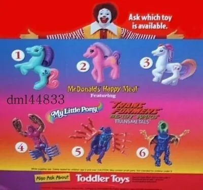 1998 My Little Pony And Transformers Beast Wars McDonald's Happy Meal Toys • $3.99