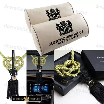 SET JUNCTION PRODUCE VIP Car Neck Rest Pillow Headrest + GB Charm Kin Tsuna Rope • $38.02