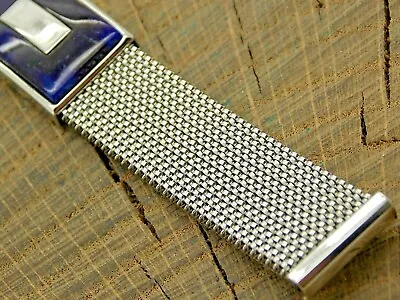 NOS Vintage Evinger Unused Watch Band Mesh Expansion Stainless 17.5mm Bracelet • $42.30