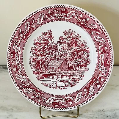 Memory Lane 1965 Royal Ironstone Pink Transferware 10  Dinner Plate Underglaze • $11.49