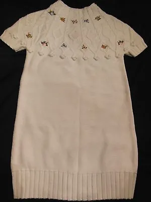 Gymboree EQUESTRIAN CLUB Sweater Dress With Floral Embroidery NWT 5  • $36.50