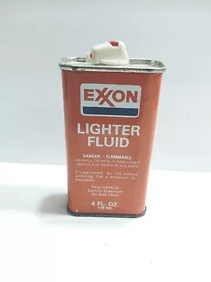 EXXON Lighter Fluid Tin Can Oiler Vintage Cigarette Lighter Fluid Exxon Oil 4 Oz • $12.50