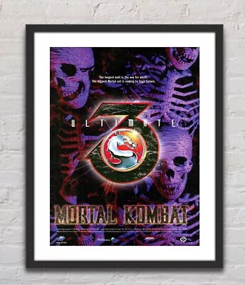 Ultimate Mortal Kombat 3 Sega Saturn Glossy Promo Ad Poster Unframed G1159 • $22.98