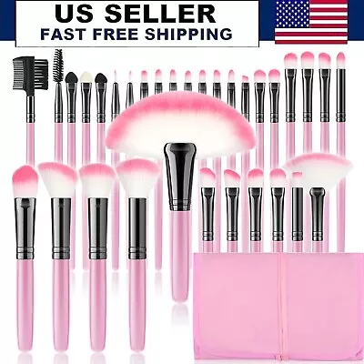 32Pcs Makeup Brushes Kit Set For Powder Foundation Eyeshadow Eyeliner Lip Brush • $7.99