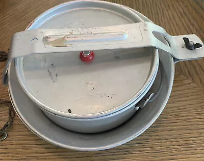 $39.95 • Buy Vintage Nesting Aluminum Mess Kit, 6 Piece Set, Camping, Cabin, Decor, Cup, Bowl