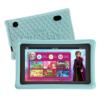 $99 • Buy Pebble Gear Disney Kids Tablet 16GB Blue Frozen With Child-Friendly Case HD WiFi