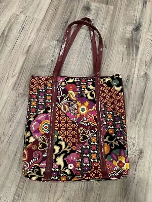 Vera Bradley Suzani Multi Colored Floral Tote Bag 14x14x3 Retired EUC! • $16.20