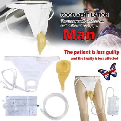 For Elderly Men Pee Holder Portable Reuseable Urinal Bag Collector Health Care • £8.59