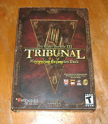 Morrowind Elder Scrolls Iii Tribunal Expansion Pack In Box With Map • $69.95