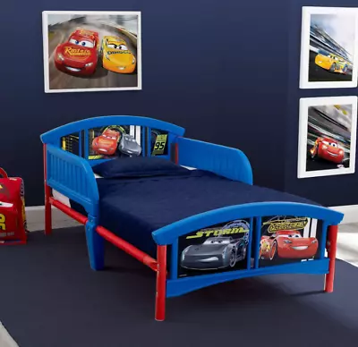 Plastic Toddler Bed Frame Cars Lightning McQueen Storm Boys Kids Furniture • $87.89