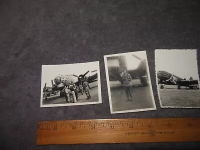 3 Vintage WW2 8th Air Force AAF Original Photos D-Day Doll  Eightball Charlie • $28