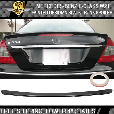 Fits 03-09 Benz E-Class W211 AMG Rear Trunk Spoiler Painted Obsidian Black #197 • $104.99