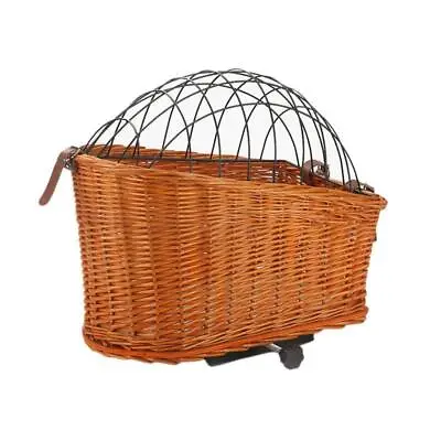 £80.87 • Buy Wicker Bike Basket Pet Carrier Cat Dog Seat Front Comfortable Travel