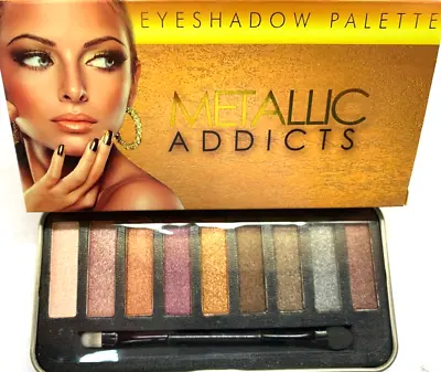 £5.39 • Buy 9 Colours Saffron London Metallic  Addicts Eyeshadow Palette Face Make Up