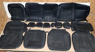 2015-20 Ford F-150 XLT SuperCrew Black Leather Seat Covers Factory Style Upgrade • $599.99
