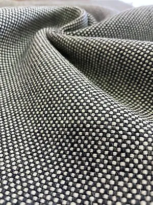 1.625 Yds Classic Gray & White Mid Century Modern Upholstery Fabric • $26