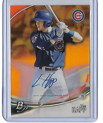 Ian Happ 2016 Bowman Chrome Platinum ORANGE Refractor RC Auto SP Autograph /25 • $0.99