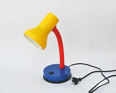 Vintage Desk Lamp Blue Yellow Red Color • $55