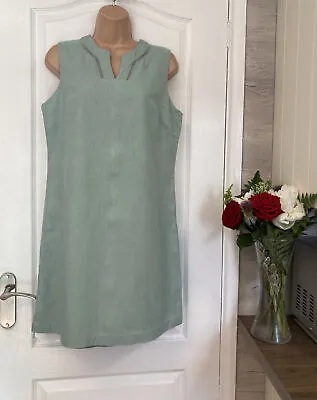 £1.99 • Buy Peacocks Size 12 Green Shift Dress ❤️