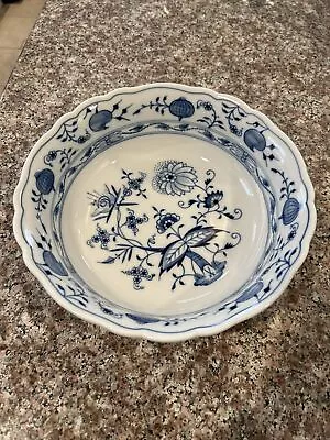 Antique MEISSEN Blue Onion Serving Bowl  11” • $55