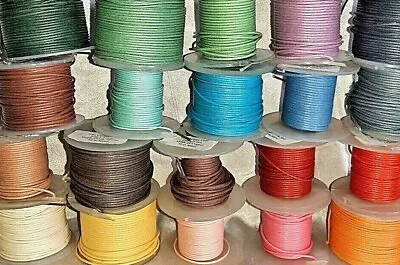 5 Metres X 1.5mm Waxed Cotton Cord Jewellery Craft Bracelet Necklace Making • £1