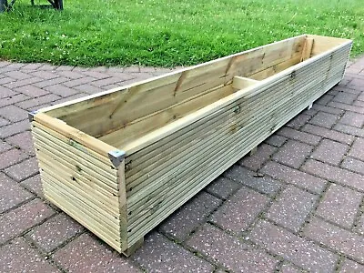 £53.30 • Buy 2ft - 6ft JUMBO EXTRA LARGE Wooden Planter Long Decking Timber Trough Garden Tub