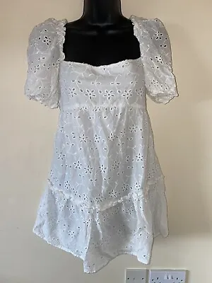 Women’s H&M White Lace Dress Size 6  • £4