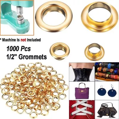 1000pcs #4 1/2  Grommet Machine Grommets & Washers Banner Flag Nickel Eyelets • $22.99