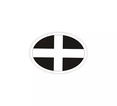 Mini Plain Piran Flag Oval Sticker Decal 60mm X 43mm Stickers Car Van Bumper • £2.99