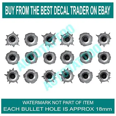 $3.50 • Buy Bullet Hole Stickers X18 Car Truck Prank Funny Vehicle Stickers