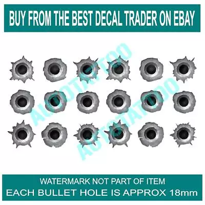 $3.50 • Buy Bullet Hole Stickers X18 Car Truck Prank Funny Vehicle Stickers