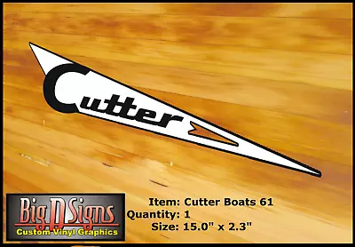 1961 Cutter Boats Vinyl Decal Set (Qty-1 ) 15.0  X 2.3  Each Truck Car • $11.99