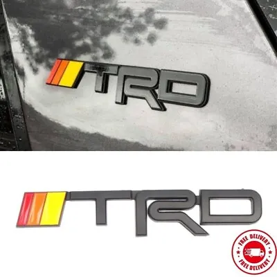 2x 3D Raised Matte Black Side Fender TRD Badge Emblem For 2010-23 Toyota 4Runner • $14.99