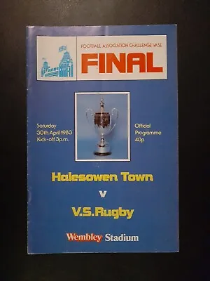 1983 Fa Vase Final Halesowen Town V V.S. Rugby • £3.20