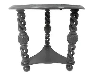 Open Barley Twist Wooden Side Display Coffee Table Pedestal Plant Stand Farm Cou • $408.75