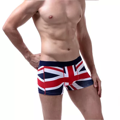 £7.59 • Buy Men Boxers Short British Flag Underwear Cotton London Union Jack Underwear Soft