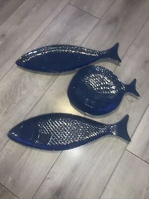 Set Of Three Fish Shaped Plates  • £7.50