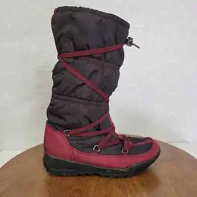 Vintage Kamik Luxembourg Womens Boots Size 7 Black Red Insulated Waterproof  • $28