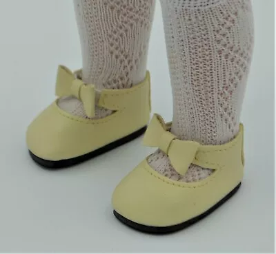 Shoes Yellow Strap Bow For 13.5 In Paola Reina 14 In Wellie Wishers Accessory • $13.99