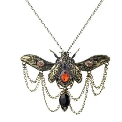 $10.04 • Buy Steampunk Pendant Gears Beetle     Stylish Necklace Jewelry
