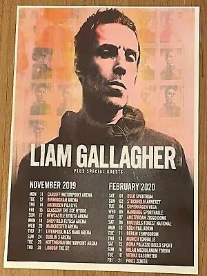 Liam Gallagher Concert Poster -— UK Europe Tour 2019-2020 Show  Gig Memorabilia! • £7.99