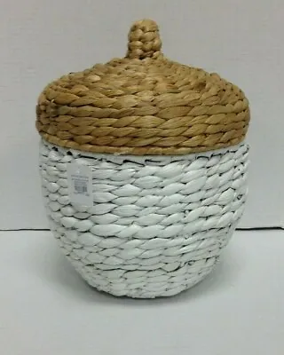 Pottery Barn Kids Acorn Shaped Storage Animal Nursery Toy Bin Handwoven Basket  • $112.49